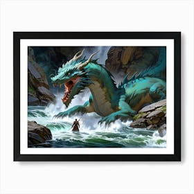 Dragons In The River Art Print