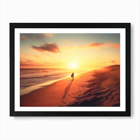 California Dreaming - Sunset Beach Art Print