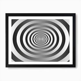 Black And White Spiral Background Art Print