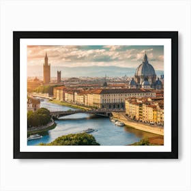 Sunset In Florence Art Print