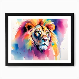 Lion Painting 46 Art Print