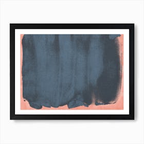 Minimal Abstract Blue Colorfield Painting 5 Art Print