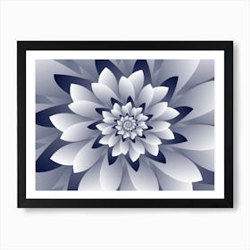 White Floral Art Print