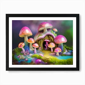 Fairy Mushroom House 1 Art Print