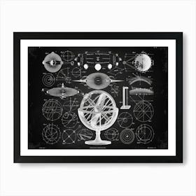 Astronomy - Vintage poster, esotericism print, spiritual, mystic Art Print