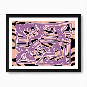 Ecstatic Red Light Lilac Art Print