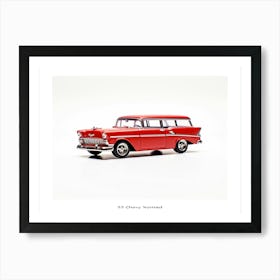 Toy Car 55 Chevy Nomad Red Poster Art Print