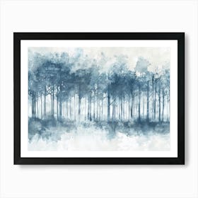 Blue Forest Art Print