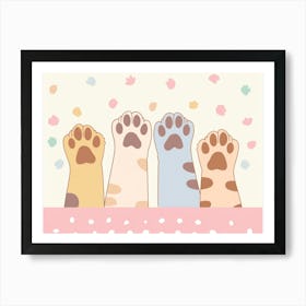 Cat Paws 3 Art Print