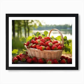 Basket Of Strawberries 13 Art Print