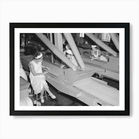 Girls Checking Quality Of Peas At Canning Factory, Sun Prairie, Wisconsin By Russell Lee Art Print