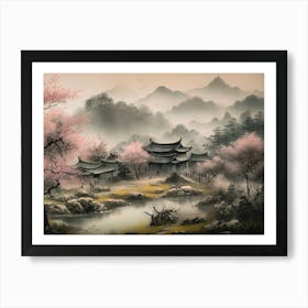 Chinese Landscape Painting 22 Art Print