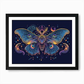 Moth Illustration 6 Art Print