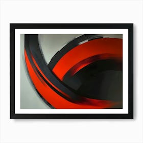 Abstract Red And Black Painting Art Print