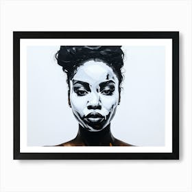 Mural Art Painting Of Beautiful Woman 18 Art Print