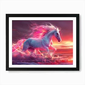 Horse At Sunset 1 Art Print