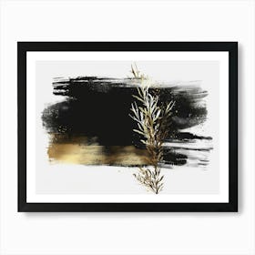 Black And Gold Painting 8 Art Print