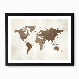 World Map No 7 Art Print