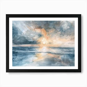 Sunset At The Beach 63 Art Print