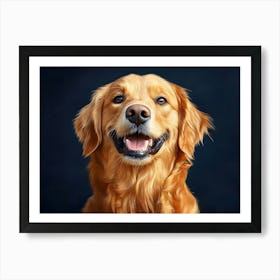 Profile Of The Golden Retriever 2 Art Print