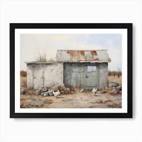 Old Stone Farm Neutral Tones 10 Art Print