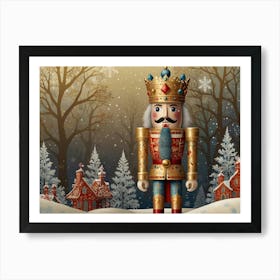 Christmas Nutcracker Art Print