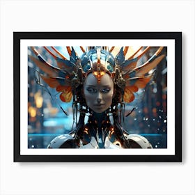 Futuristic Woman Art Print