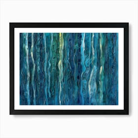 Blue Waves 7 Art Print