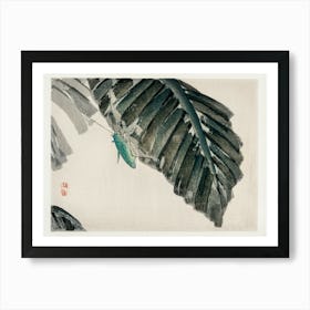 Insect On Leaves, Kōno Bairei Art Print