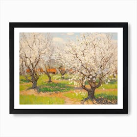 Apple Orchard Blooms Painting Art Print