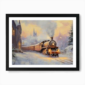 Christmas Train Art Print