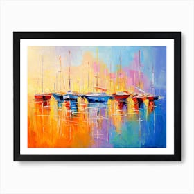 Sailing boats Art Print