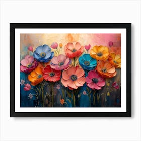 Colorful Flowers Art Print