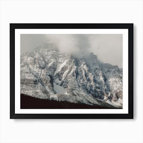 Snow Covered Cliffs Art Print