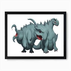 Funny dinosaurs Art Print