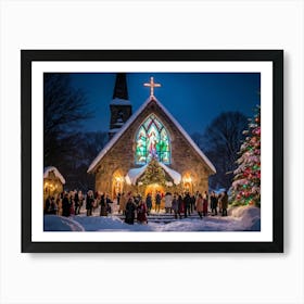 A Traditional Sunday Festival Of Faith Merging Christmas And Resurrection Celebrations Featuring A (1) 2 Art Print