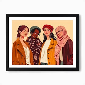 Women In Hijab Art Print