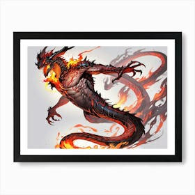 Fire Dragon 4 Art Print