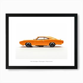 Toy Car 69 Dodge Charger Daytona Orange Poster Art Print