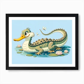 Duckodile Art Print