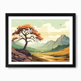 Landscape With Tree 4 Art Print