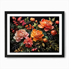 Default A Stunning Watercolor Painting Of Vibrant Flowers And 3 (1) (1) Art Print