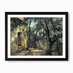 Luminous Forest Painting Inspired By Paul Cezanne Art Print