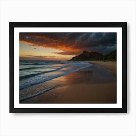 Sunset On The Beach 3 Art Print