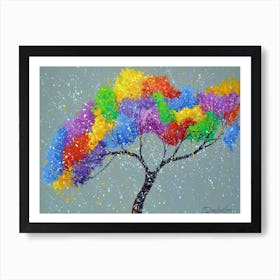 Tree of different emotions Art Print