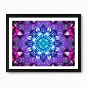 Blue And Purple Abstract Pattern 1 Art Print