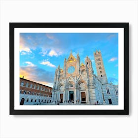 The West Façade Of The Siena Cathedral In Tuscany Art Print