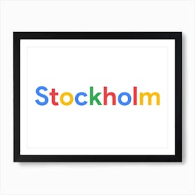 Stockholm Google Sweden Swedish Art Print