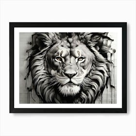Lion Head Wall Art Art Print