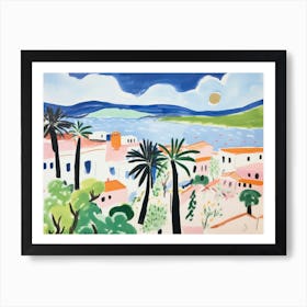 Reggio Calabria Italy Cute Watercolour Illustration 4 Art Print